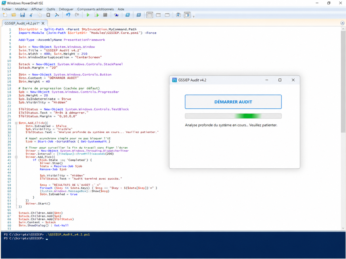 Scripts PowerShell GSSIEP — automatisation Windows et Microsoft 365